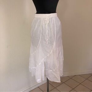White light weight midi skirt